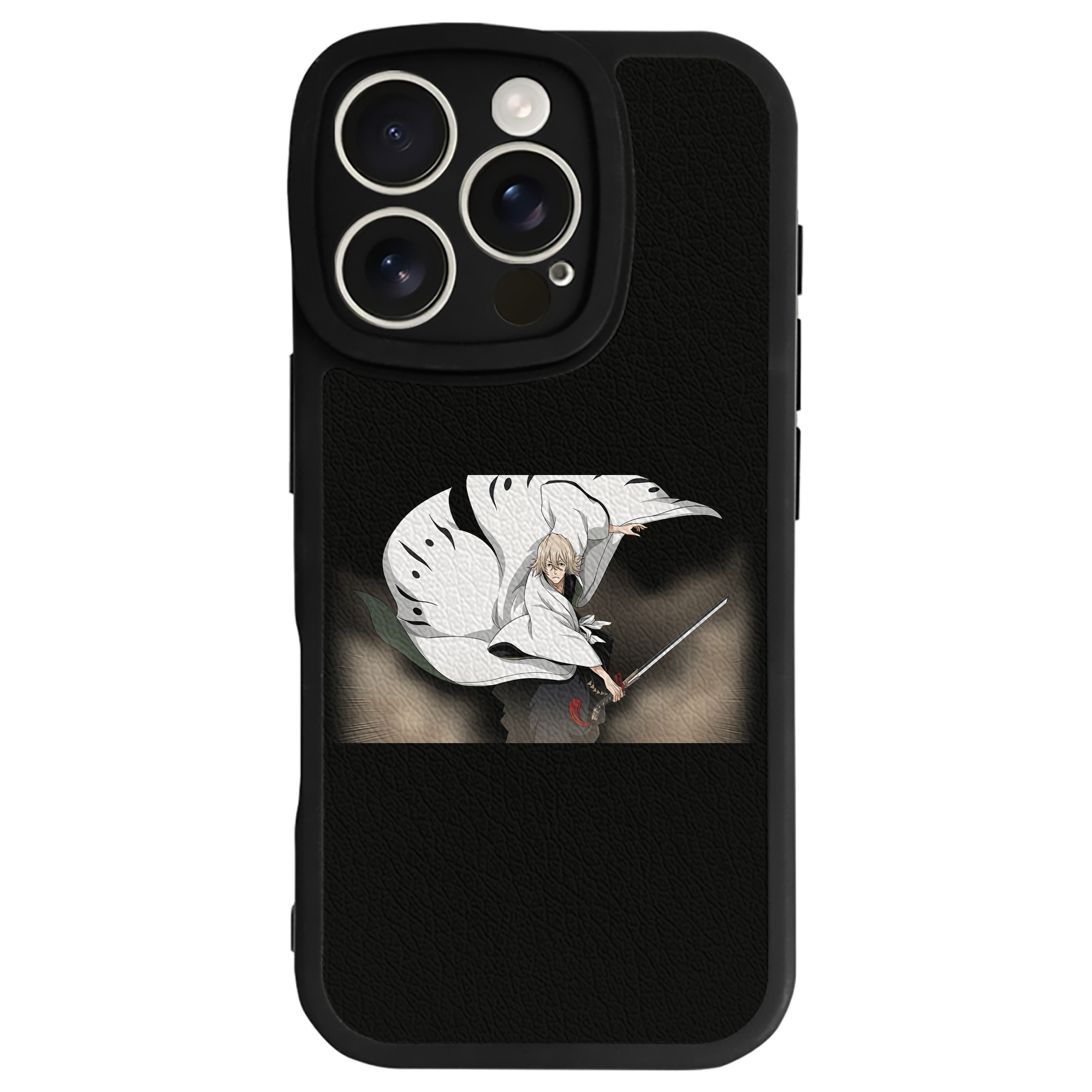 （画像用） "ブリーチ 浦原 喜助（うらはら きすけ） BLEACH Urahara Kisuke " 【iPhone 16シリーズ対応】シリコンスマホケース（レザー調） 材質：シリコン